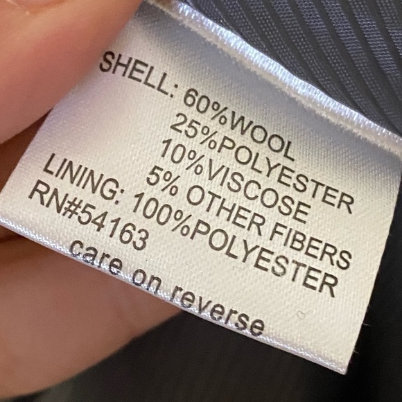 Calvin Klein Black Wool Coat Tailored Midi Trench Old Money Womens 10 Medium - Picture 13 of 14